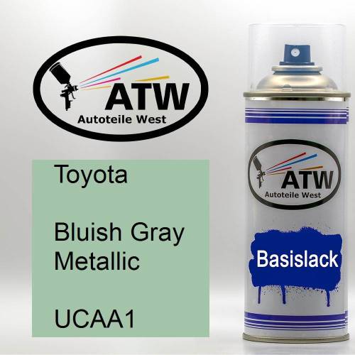 Toyota, Bluish Gray Metallic, UCAA1: 400ml Sprühdose, von ATW Autoteile West.
